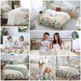 thumbnail image 5 of Christmas Plants Bedding Duvet Cover Set Twin Size 4 Pieces Winter Eucalyptus Leaves Bird Berry Linen Bedding Set with Zipper Closure, 1 Comforter Cover 68x86 Inches 1 Flat Sheet & 2 Pillow Cases, 5 of 7