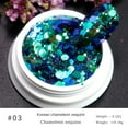 thumbnail image 2 of Nail Art Accessories Popular Nail Sequins Korean Color Changing Chameleon Glitter Sticker Super Shiny Fairy Eye Color Decal, 2 of 9