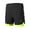 Black & Green, variant on Lixada Men 2 in 1 Running Shorts Quick Drying Breathable Active Training Exercise Jogging Marathon Cycling Shorts