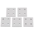 thumbnail image 2 of Placa de Conexión Vertical de 4 Orificios Tablero de Perfil de Aluminio Duradero 5 Piezas para conexión de extensión Color Lineal Pletado, 2 of 7