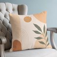 thumbnail image 4 of Bohemian Pillow Covers 26x26 Set of 2, Modern Abstract Boho Leaves Beige Middle Century Throw Pillow Covers Decorative Couch Cushion Cover, Microfiber Soft Pillowcases for Bedroom Living Room Sofa, 4 of 9