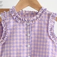 thumbnail image 4 of Caqnni Toddler Girls Summer 2Pcs Outfits Set – Cute Flower Short Sleeve T-Shirt + Pants Gift Idea Summer 2Pcs Gift Outfits Set 2Pcs Summer Playwear Beach Outfits 3-4 Years,Purple, 4 of 6