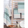 thumbnail image 2 of Teal Aqua Stripes Kitchen Dish Towels for Drying Dishes Set of 2, Modern Ombre Abstract Aesthetics Waffle Weave Microfiber Hand Tea Bathroom Towels Quick Dry & Absorbent Towel 15.7x23.6, 2 of 7