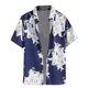 thumbnail image 1 of Camisas s Para Hombre Manga Larga Camisa abotonada de tejido elástico de manga corta ajustada para hombre (Navy, XXL), 1 of 3