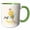 Green/White, variant on 3drose, Creative and Unique Just Bee Happy, 11oz Two-tone Black Mug