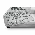 thumbnail image 3 of Saying Soft Flannel Fleece Throw Blanket, Long Journeys Starts a Single Step Words Inspirational, Cozy Plush for Indoor and Outdoor Use, 60" x 80", Charcoal Grey White, by Ambesonne, 3 of 6