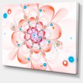 thumbnail image 2 of Pink Fractal Flower Petals Close up - Floral Canvas Art Print, 2 of 3