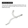 thumbnail image 4 of Unique Bargains 10Sets 4mm Leather Cord End Caps with Lobster Clasps & Extender Chain for DIY, Rhodium Tone, 4 of 7