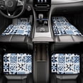 thumbnail image 7 of Crystal Fleece Car Floor Mats Set Of Four - Bottom Injection Molded For Easy Installation To Prevent Interior Contamination Suitable For Most Cars Aliceblue Geometric Patterns_2, 7 of 7