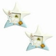 thumbnail image 1 of LEEYNEER3-Inch Photo Frame Set of 2- Starfish Photo Frame for Summer Vacation Memory  Handmade Nautical Picture Frame for Tabletop Light Blue, 1 of 5