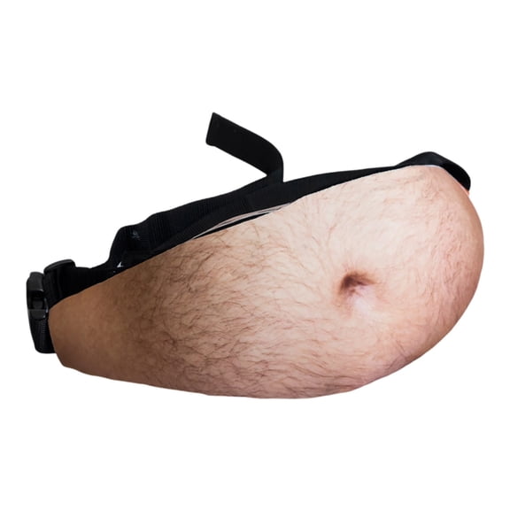 White Elephant Gifts Funny Gag Gifts,3D Men Belly Dad Bag Waist Packs,Waterproof Fanny Pack Unisex for Father's Day,Christmas,Stocking Stuffers for Men Boyfriend Husband Him Friend Dad