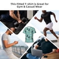 thumbnail image 6 of Bixox Men's Cute Dog Printed Short Sleeve Skinny Athletic T-Shirt, 6 of 6