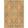 thumbnail image 2 of Addison Rugs Chantille Indoor/Outdoor Transitional Diamond Orange Washable Rectangle Rug, 2'6" x 3'10", 2 of 6
