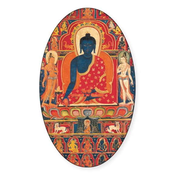 CafePress - Buddhablue - Sticker (Oval)