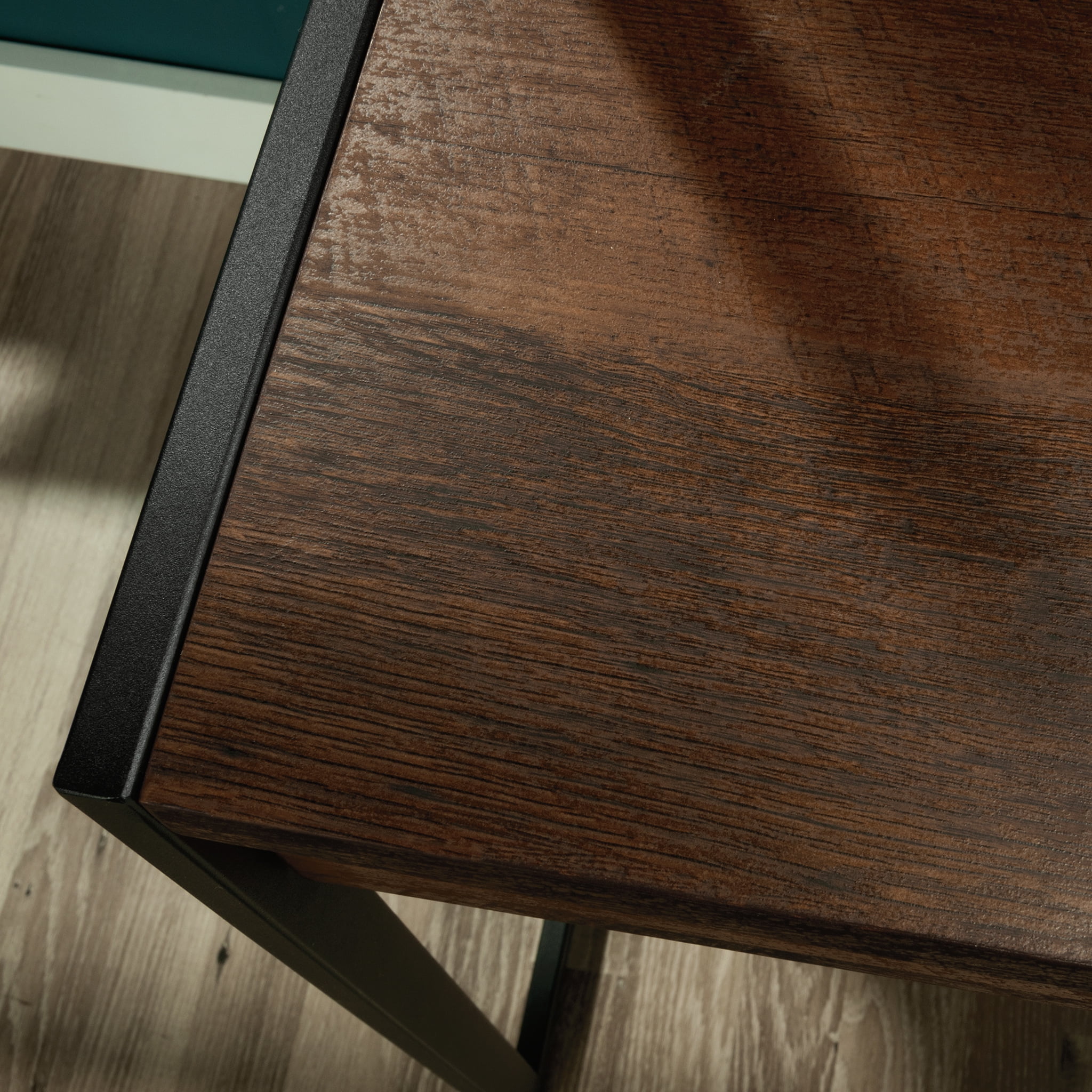 Sauder Briarbrook Engineered Wood Computer Desk with Hutch in Barrel Oak