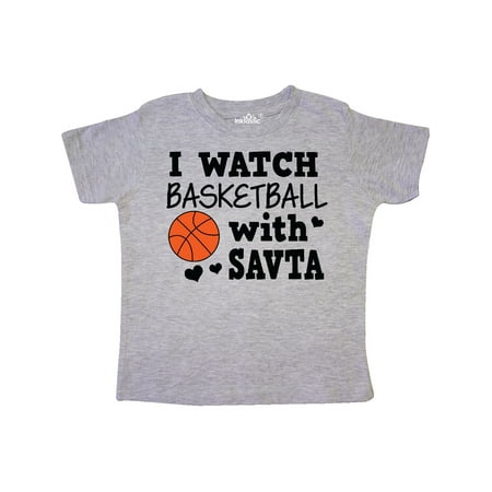 

Inktastic I Watch Basketball with Savta Gift Toddler Boy Girl T-Shirt