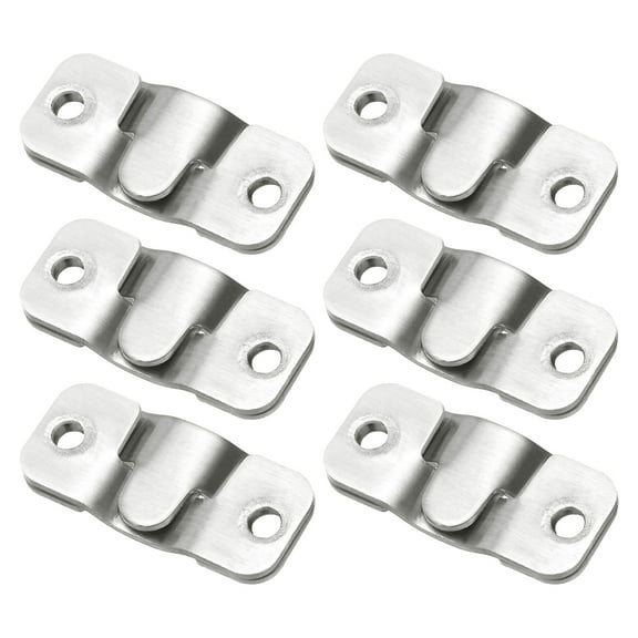 12 Pcs Flush Mount Bracket, 50 x 19mm Interlocking Photo Frame Hook Picture Hangers for Hanging Headboards, Silver