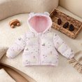 thumbnail image 2 of newwalpole Baby Hooded Down Jacket Boys Girls Light Puffer Winter Coats Toddler Bear Ears Zipper Up Down Coats Outwear(Light Pink,4-5 Years), 2 of 9