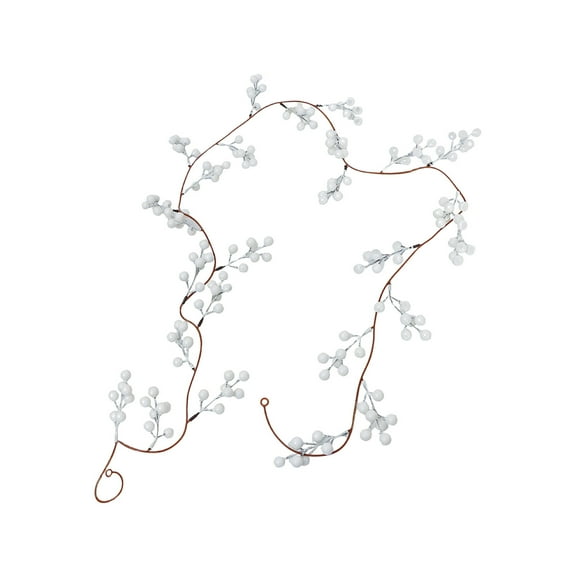 Peacheart 6.5ft Christmas White Berry Garland, Fake White Berry Vine for Indoor Outdoor Christmas Winter Holiday Home Decoration