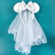 thumbnail image 2 of Diadema con orejas de Minnie de Disney, velo de princesa de nieve azul, aro para el pelo, tocado de estilo de boda, tocado de fiesta, juguetes para niña, regalo de cumpleaños Gao Jinjia  LED, 2 of 2