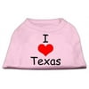Mirage Pet Products 51-38 MDLPK I Love Texas Screen Print Shirts Light Pink Med - 12
