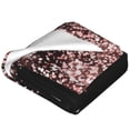 thumbnail image 2 of Bixox Fleece Blanket Rose Gold Glitter1 Pattern Super Soft Double-Sided Microfiber Flannel Blanket for Sofa, Bed, Couch,Suitable for All Seasons -, 2 of 5