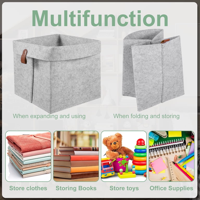Tzdxfgl, Collapsible Felt Fabric Cube Storage Bin, 9