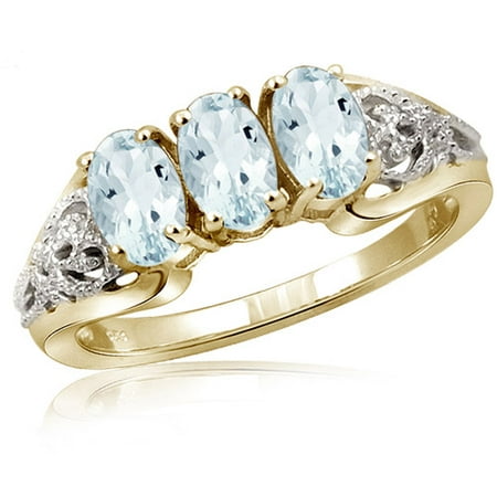 JewelersClub 1.32 Carat T.G.W. Aquamarine Gemstone Women's Ring