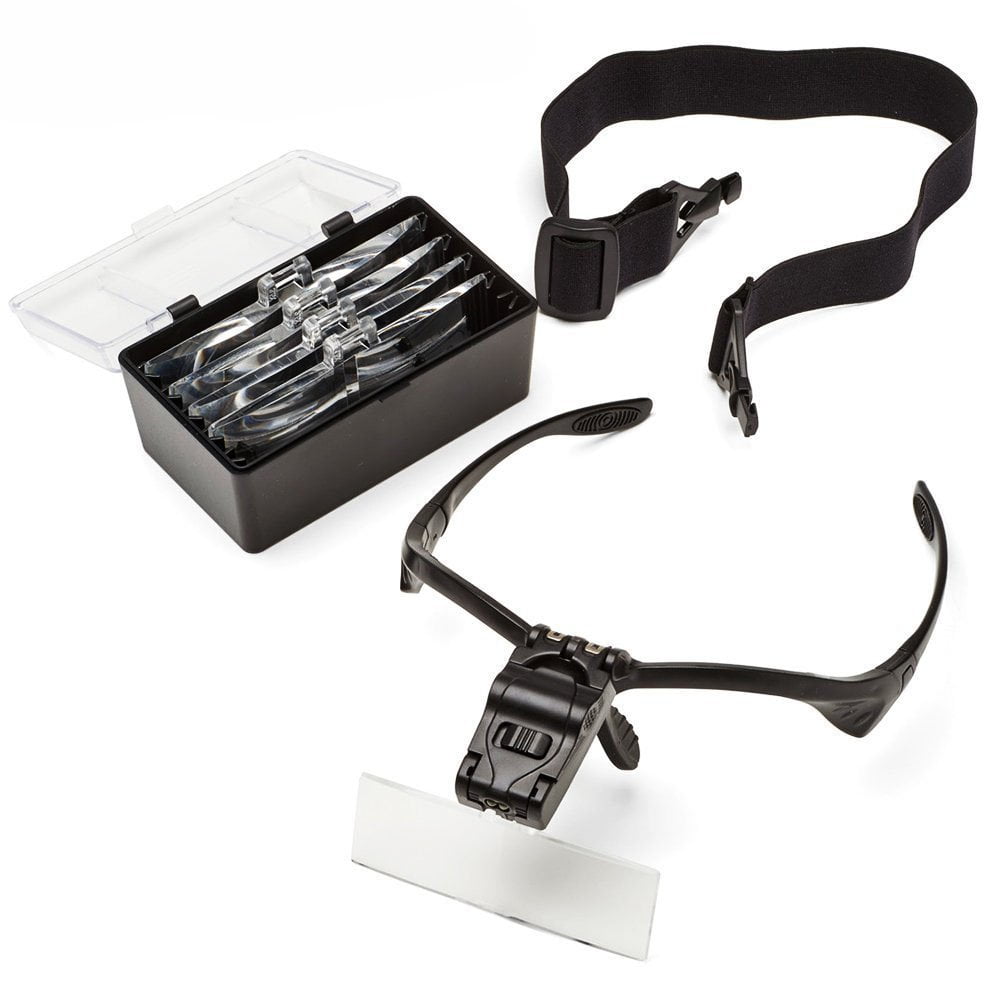 TruePower Head Magnifier Prime Grade ABS Eyeglasses/Headband LED Lamp