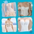 thumbnail image 2 of 1 skein 22 Yards Corset Boning Underwire Casing Channeling Ribbon Fabric Covered Boning for Corset Busk Hollow Webbing Garment Making Supplies for Sewing Handicrafts 3/8" Wide White, 2 of 8