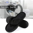 thumbnail image 5 of Women's Memory Foam Open Toe Slide Slippers with Adjustable Strap and Cozy Terry Lining, 5 of 6