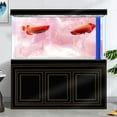 thumbnail image 3 of Pink Marble Aquarium Background, Art Abstract Pink Gold Line Marble Terrarium Background, Coloful Marble Glass Terrarium Background with 8 EVA Double-Sided Tape, 36X20IN, 3 of 5