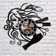 thumbnail image 3 of Reloj de pared hecho a mano con disco de vinilo Bewildely negro para mujer, 3 of 6
