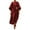 Red, variant on Idoravan Dresses for Women Satin with Sleeves Women's Fashion Casual Solid Color Elbow Sleeve Round Neck Dress