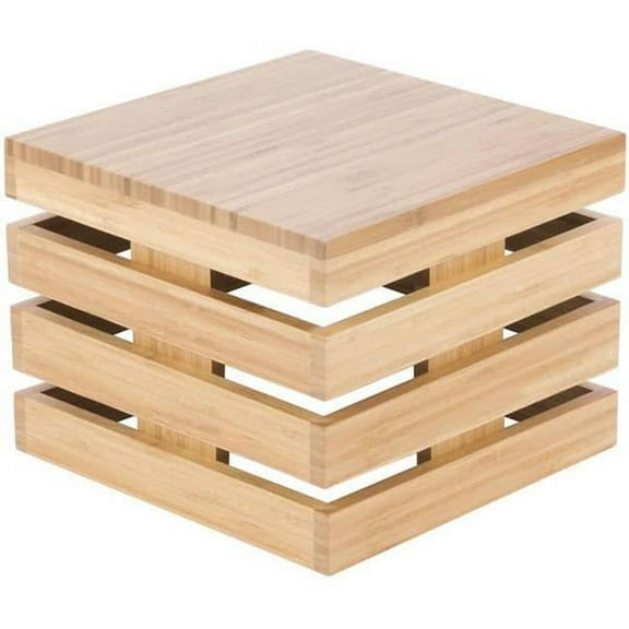 Cal Mil 3332-10-60 10 in. Crate Elev Risers Bamboo - Beige