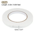thumbnail image 2 of Uxcell 2.5mmx12mmx3m Double-Sided PE Foam Tape Sponge Adhesive 2 Rolls, 2 of 5