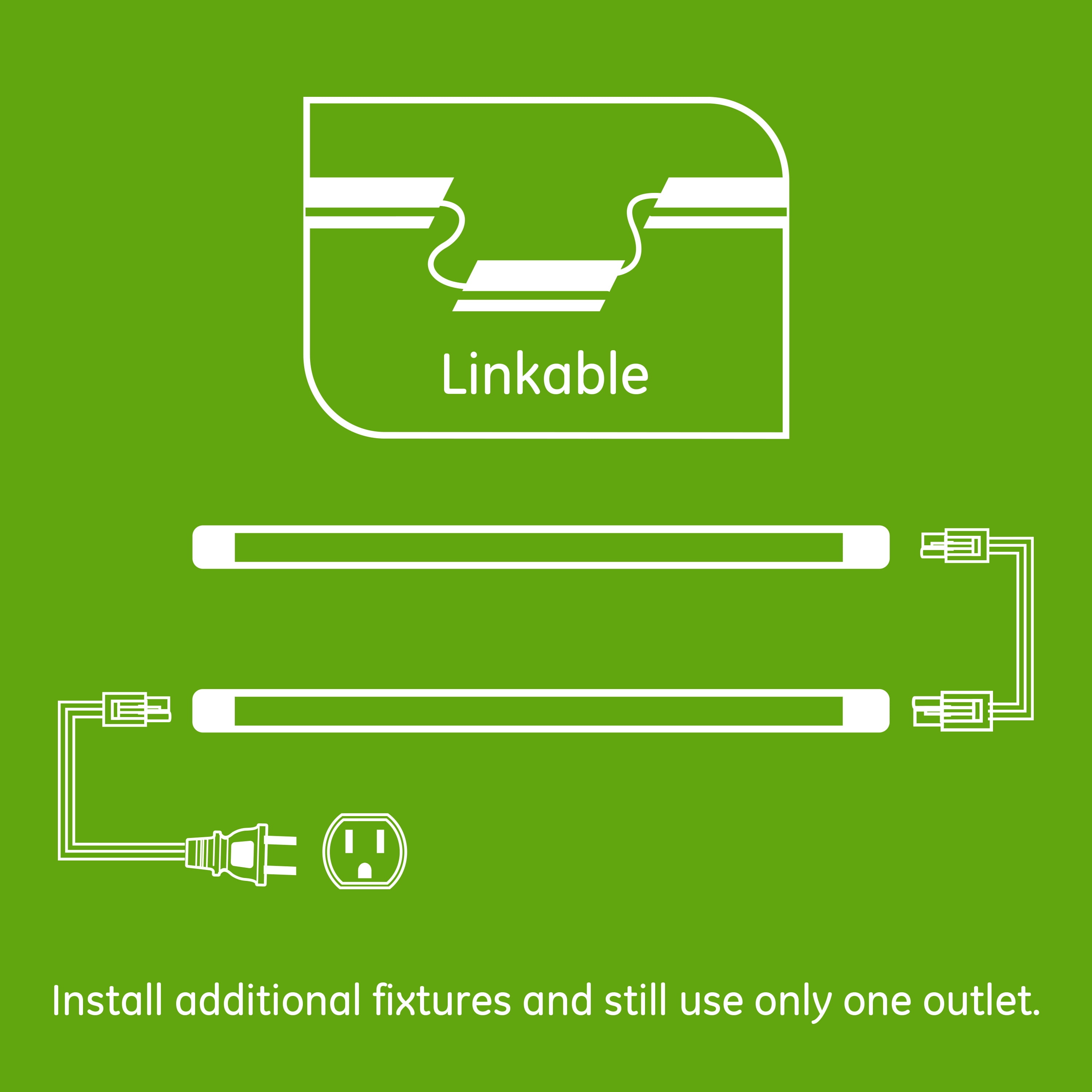 Enbrighten Premium LED Plug-In Under Cabinet Light Bar, 36in, Linkable, 38847-T1