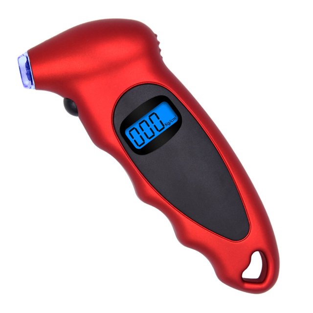 Comprobador de presión de neumáticos Comprobador de presión de aire digital con gran pantalla LCD para coches, todoterrenos, furgonetas, sprinters, camiones, bicicletas (con válvulas de