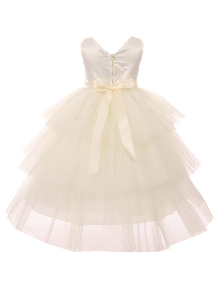 tiered flower girl dress