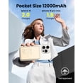 thumbnail image 3 of morfec Magsafe Portable Charger, 12000mAh Magnetic Wireless Power Bank with 20W PD Fast Charging, Slim Wireless Battery Pack Compatible with iPhone 17/16/15/14/13 Series, Yellow, 3 of 7