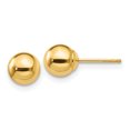 thumbnail image 1 of 10k Yellow Gold 6mm Ball Stud Earrings Button, 1 of 8