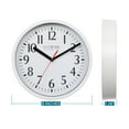 thumbnail image 5 of La Crosse Clock 8 inch Basics White Analog Quartz Wall Clock, 404-3020W, 5 of 7