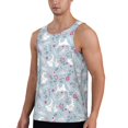 thumbnail image 2 of Gaeub Bunny And Flower Men's Athletic Tank Top, Workout Sleeveless Shirts, Running Tank Tops for Gym, Running, Training - XX-Large, 2 of 9