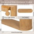 thumbnail image 3 of Euroco 53" Fluted Console Table with 2 Drawers, Modern Entryway Table with Storage & Bottom Shelf,Wood Long Sofa Table Behind Couch for Living Room, Hallway, Foyer,Natural, 3 of 9