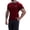 Red, variant on European Men's Patchwork Button Collar Short-Sleeved Shirt, Casual Loose Fit, for Business & Sports, Polyester, with Stylish Design, Multiple Sizes