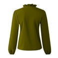 thumbnail image 6 of Spring Tops for Women Tops for Women Long Sleeve 3/4 Sleeve Women Casual Full Sleeve V-Neck Tops Loose Plus Size Women Clothing Green XL, 6 of 6