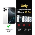 thumbnail image 2 of for iPhone 16 Pro Case, Compatible with MagSafe, Translucent Matte Shockproof Anti-Slip Anti-Fingerprint Pocket-Friendly Phone Case Cover - Black, 2 of 7