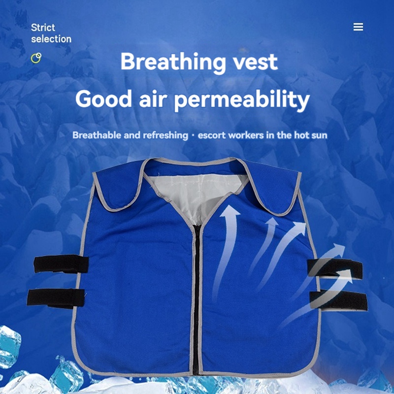 Ice Pack Cooling Vest, Ice Reflective Vest Cool Jacket for Working in Hot Weather,Outdoor Work Cooling