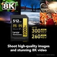 thumbnail image 2 of Memory Card Lexar Professional 2000x 512GB SDXC UHS-II, 2 of 7