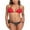 Dot, variant on Sociala Women Bikini Set Swimwear Triangle Top Halter Tropical Print Tie Sides Low Waisted Bathing Suits